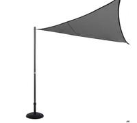 Hespéride - Poteau de Fixation pour Voile d'Ombrage - Graphite - H 255 x D. 5 cm - Acier Anti-Rouille, Démontable - pour Jardin, Terrasse