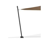 IDMARKET Mât de fixation pour voile d'ombrage H. 220 CM poteau et base acier