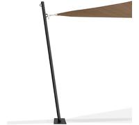 IDMARKET Mât de fixation pour voile d'ombrage H. 220 CM poteau et base acier