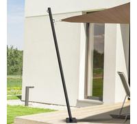 Voile d'ombrage ID Market Mât de fixation pour voile d'ombrage H. 220 CM poteau et base acier