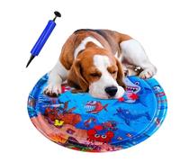 Mat De Jeu d'eau Sensorielle pour Les Chats | Tapis Sensoriel pour Les Chiens | Pites De Tapis De Refroidissement Gonflables | Tapis De Capteur Rond Innovant pour Refroidissement Ludique