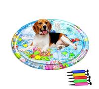 Mat de jeu du capteur d'eau - tapis de refroidissement de chien avec inflateur | Tampon d'auto-refroidissement pour animaux de compagnie confortable | PAD PLAY CAT CAT FUN FUN pour les reliefs d'été,