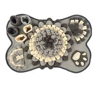 Mat de lisseau pour chien 25x17 pouces grand chien lavable Master de sniffle avec bb squeaker sans glissement reniflant tapis d'alimentation des jeux de cerveau drôles pour petits chiens moyens gris