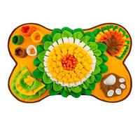 Mat de lisseau pour Chien 25x17 Pouces Grand Chien Lavable Master de sniffle avec BB Squeaker sans Glissement reniflant Tapis d'alimentation des Jeux Cerveau drôles pour Petits Chiens Moyens Jaune