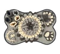 Mat de lits de lisse pour chien 25x17 pouces grand maître de sniffle de chien lavable avec bb squeaker non glissant le tapis d'alimentation des jeux de cerveau drôle pour les petits chiens moyens gri