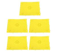Mat de massage à pied de 5pcs, pavé de point de pression du tapis acupresure du pied plaque de marche à l'orteil (Jaune)