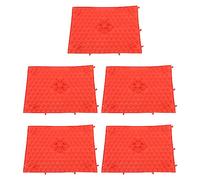 Mat de massage à pied de 5pcs, pavé de point de pression du tapis acupresure du pied plaque de marche à l'orteil (Rouge)