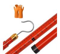Mât de Mesure, Perche d'arpentage Portable Haute Tension isolée, Perche télescopique de Mesure de Hauteur de Charge (800 cm/26,2 pi) avec Sac de Transport et Gants isolés 25 KV - Idéal pour