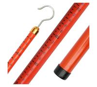 Mât de Mesure, Perche de levé Non Conductrice Haute Tension - Perche télescopique de 15 m, isolée à l'époxy, Rouge, pour des mesures et levés électriques en Toute sécurité, Durable et légère