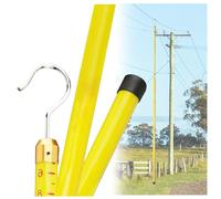 Mât de Mesure télescopique Haute Tension - Perche d'arpentage légère de 6 m (19,7 pi) pour la Mesure de l'énergie électrique, avec Sac de Transport - Outil de Mesure Jaune Durable et portabl