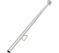 Mât de pavillon de bateau 610 mm de longueur Stall 316 Rail en acier inoxydable pour Marine Yacht RVS grande tête sphérique 25 mm / 1in