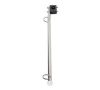 Mat de Pavillon Marin en Acier Inoxydable 316 avec Clips R¨¦glables pour Yachts, Voiliers et Bateaux ¨¤ Moteur 390mm