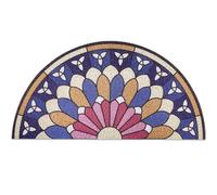 Mat de Porte Demi-Rond, 31, 5x15, 8 Pouces PVC Half Moon Tapis échoués, Tapis d'entrée pour Salon, Chambre, Salle de Jeux.