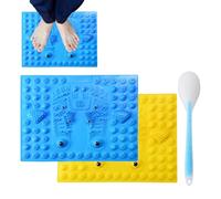 Mat de réflexologie des pieds - Tampant de points de pression de massage pliable, outil pratique pour les voyages de l'entreprise à domicile fabriqués à partir de matériau TPE de qualité excellente, c