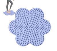 Mat de réflexologie - Padage de masseur à marche en silicone, conception pliable sans glissement douce, extérieur en forme de fleur pour la relaxation, fonction de médicaments, tapis de relaxation des