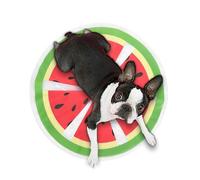 Mat de refroidissement pour animaux de compagnie, tapis de refroidissement pour chiens,Tampon d'eau ronde pour chiot intérieur | Match à fruits mignons Coussin de coussin frais Matelas de sommeil pour