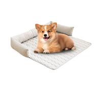 Mat de refroidissement pour le tapis de couverture des chiens pour chiens - Tampon de protection pour le canapé et le lit de chien | Couverture de baiser respirante et confortable avec un fond sans gl