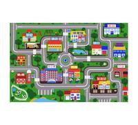 Mat de Sol pour - Tapis de Jeu interactif, Tapis Rampant éducatif | Mat d'exercice pour Tout-Petit avec Paysage Urbain coloré, Aire de Jeux pour bébé Pliable, Tapis de développement de l'