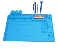 Mat de soudure de tapis de réparation en silicone, grand coussin de silicone antistatique avec échelle | Grand coussin 45 * 30cm pour station de soudage des pistolets à chaleur, réparation de ré