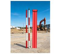 Mât de topographie, Canne de Mesure détachable, Poteau de marquage en Alliage d'aluminium pour levés topographiques et Construction routière, Conception Durable