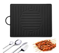 Mat D'outils De Réforme - Support De Spatule Résistant À La Chaleur, Tapis Ustensiles De Barbecue Lavable, Comptoir De Cuisine En Silicone Protecteur Pour Cuisson, Accessoire De Grill Antidérapant Dur