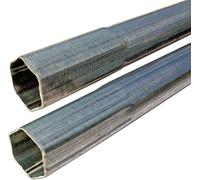 Mât emboîtable - Support pour antennes (satellite, FM/LTE, construction, voile d`ombrage) - Lot de 2 mâts de 1 m - Longueur mats emboîtés 190 cm - Tube en acier galvanisé de 42 mm - Avec 2 capuchons