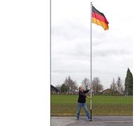 Mât en aluminium avec drapeau 6,1 m