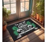 Mat In House Paillasson vintage avec feuilles de palmier Inscription I'm Not Old 50 x 80 cm