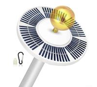 Mât lumineux à énergie solaire à 136 LED avec 66 panneaux solaires améliorés, éclairage automatique du crépuscule à l'aube, résistant aux intempéries IP55, conçu pour mâts de drapeau standard de 4,6 à