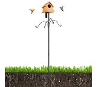 Mât pour nichoir - Hauteur réglable en métal pour nichoir à Oiseaux 193 cm | Support d'alimentation pour écureuil Nidification des, pelouse, Fleurs, Jardin, terrasse, extérieur Cour