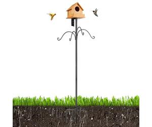 Mât pour nichoir - Support pour mangeoire pour Colibri | Poteau extérieur réglable en Acier pour Oiseaux nidifiants avec barrière d'écureuil pour Jardin, pelouse, de Fleurs, Support