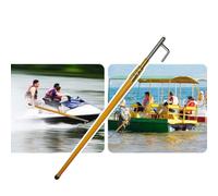 Mât télescopique avec crochet en acier inoxydable pour pousser, tirer et amarrer le bateau - Charge maximale : 250 kg - Longueur : 6 m