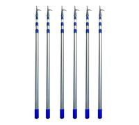 Mât télescopique pour bateau, crochet de quai en aluminium pour amarrage, tirage, sauvetage, bateau, 2 à 6 m réglable