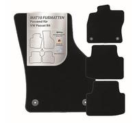MAT10 Tapis de Sol de Voiture pour VW Passat B8 (à partir de 11/2014, Type 3G) en Velours | Lot de 4 Tapis de Voiture | Qualité Fabricant d'origine Durable, fabriqué en Allemagne, Noir