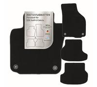 MAT10 - Tapis de Sol pour VW Golf 6 Cabrio (modèles 06/2011-03/2016, Type 5K1) en Velours | Lot de 4 Tapis de Voiture | Qualité Fabricant d'équipement d'origine Durable, fabriqué en Allemagne