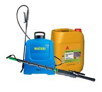 MATABI Pulvérisateur électrique à batterie E10LT 10L + Lance télescopique 5 4m + Stop Algues PRO Sikagard-130 20L SIKA