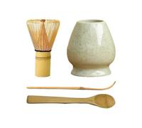 Matacha Making Kit Fouet à fait à la main avec support | Accessoires de cuisine en céramique faits à la main pour voyage, anniversaire, Nouvel An Accessoires à thé japonais