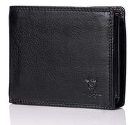 MATADOR Grand Format Portefeuille Homme en Cuir Véritable |Porte-Monnaie avec Blocage RFID/NFC | 2 Compartiment à Billets | Classique Porte Feuille Grande Poche à Monnaie avec Boîte Cadeau |Noir