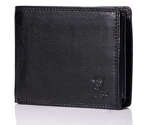 MATADOR Grand Format Portefeuille Homme en Cuir Véritable |Porte-Monnaie avec Blocage RFID/NFC | 2 Compartiment à Billets | Classique Porte Feuille Grande Poche à Monnaie avec Boîte Cadeau |Noir