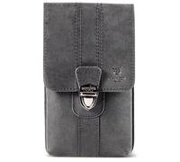 MATADOR Malaga XL - Sac banane en cuir pour homme - Spacieuse avec double compartiment - Sac banane élégant pour smartphone jusqu'à 7,5" - Pratique pour le quotidien, Noir , xxl