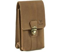 MATADOR Malaga XL - Sac banane en cuir pour homme - Spacieux avec double compartiment - Élégant pour smartphone jusqu'à 7,5" - Pratique pour le quotidien, marron clair