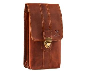 MATADOR Málaga XL Sac banane universel en cuir véritable pour téléphone portable vertical extra large pour téléphone portable XXL avec beaucoup de volume pour smartphone jusqu'à 7,5" et portefeuille