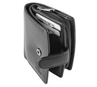 MATADOR Petit Porte Monnaie Cuir #Valence Mini avec Noble Boîte Cadeau, Portefeuille Femme de Luxe avec RFID, Petit Portefeuille avec de Nombreux Compartiments à Cartes, Noir Nappa