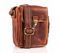 MATADOR Petit Sacoche Homme Bandouliere en Cuir Véritable avec Multipoches Zippé de YKK | Sac Bandoulière Homme Fait Main Grande Capacité | Voyage Sacs Bandoulière Pochettes Homme | Vintage Marron