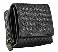MATADOR Porte-Carte Homme Cuir #CHIQUITO Petit Portefeuille avec Noble Boîte Cadeau, Luxe Porte Carte RFID Homme, Porte-Monnaie avec de Nombreux Compartiments à Cartes en Noir Tressé