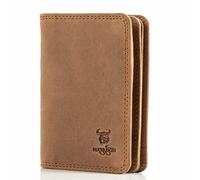 MATADOR Porte-Carte Homme Cuir #Porto avec élégante Boîte Cadeau, Luxe Etui Anti RFID, Portefeuilles et Porte-Cartes Homme avec de Nombreux Compartiments à Cartes en Marron Clair