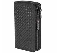 MATADOR Porte Monnaie Femme Cuir Madrid avec élégante Boîte Cadeau, Portefeuille Noir Femme de Luxe avec Blocage RFID, Portefeuille Grand Format avec de Nombreux Compartiments à Cartes