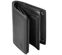 MATADOR Porte Monnaie Homme Cuir #Toronto avec Noble Boîte Cadeau, Luxe RFID Porte Carte Homme, Portefeuille Homme avec de Nombreux Compartiments à Cartes en Noir Nappa
