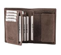 MATADOR Porte Monnaie Homme Cuir #Vigo avec élégante Boîte Cadeau, Luxe Porte Carte Homme RFID, Grand Portefeuille avec de Nombreux Compartiments à Cartes en Marron Foncé