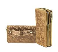 MATADOR Portefeuille Femme Cuir Madrid avec élégante Boîte Cadeau, Portefeuille Femme Marron de Luxe avec RFID, Grand Format avec de Nombreux Compartiments à Cartes